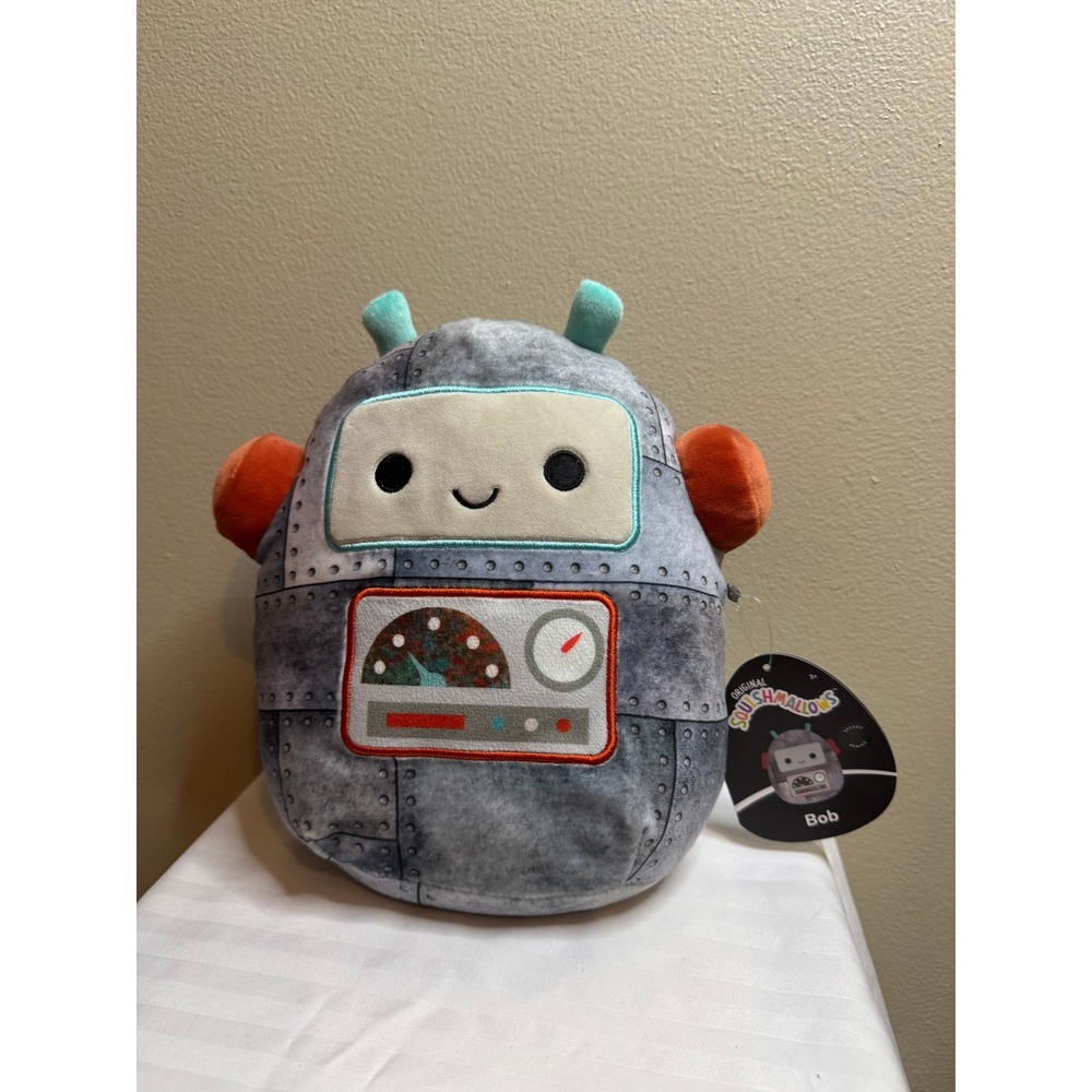 Squishmallows Bob the Robot 8 Inch Select Series Grey Plush Toy NWT SQCR03555